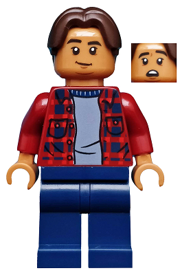 Ned Leeds - Dark Red Plaid Shirt, Dark Blue Legs | sh0602