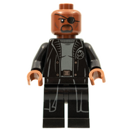 Nick Fury - Gray Sweater and Black Trench Coat, No Shirt Tail | sh0585b