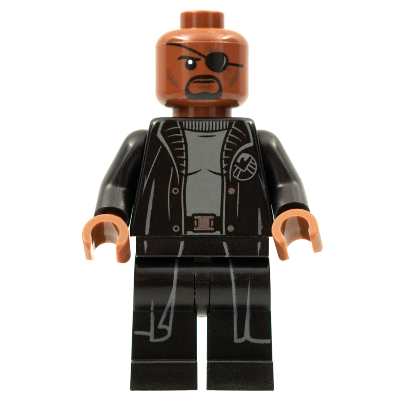 Nick Fury - Gray Sweater and Black Trench Coat, No Shirt Tail | sh0585b