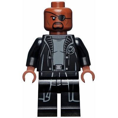 Nick Fury - Gray Sweater and Black Trench Coat, Shirt Tail | sh0585a