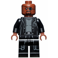 Nick Fury - Gray Sweater and Black Trench Coat, Shirt Tail | sh0585a