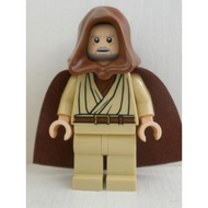 Obi-Wan Kenobi - Vieux, Nougat clair, capuche et cape brun rougeâtre, pupilles blanches | sw0336
