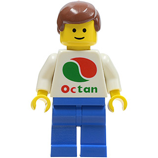 Octan - White Logo, Blue Legs, Reddish Brown Male Hair | oct047
