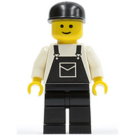 Overalls Black with Pocket, Black Legs, Black Cap | ovr020