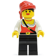 Pirate Female, Black Legs, Red Bandana | pi057