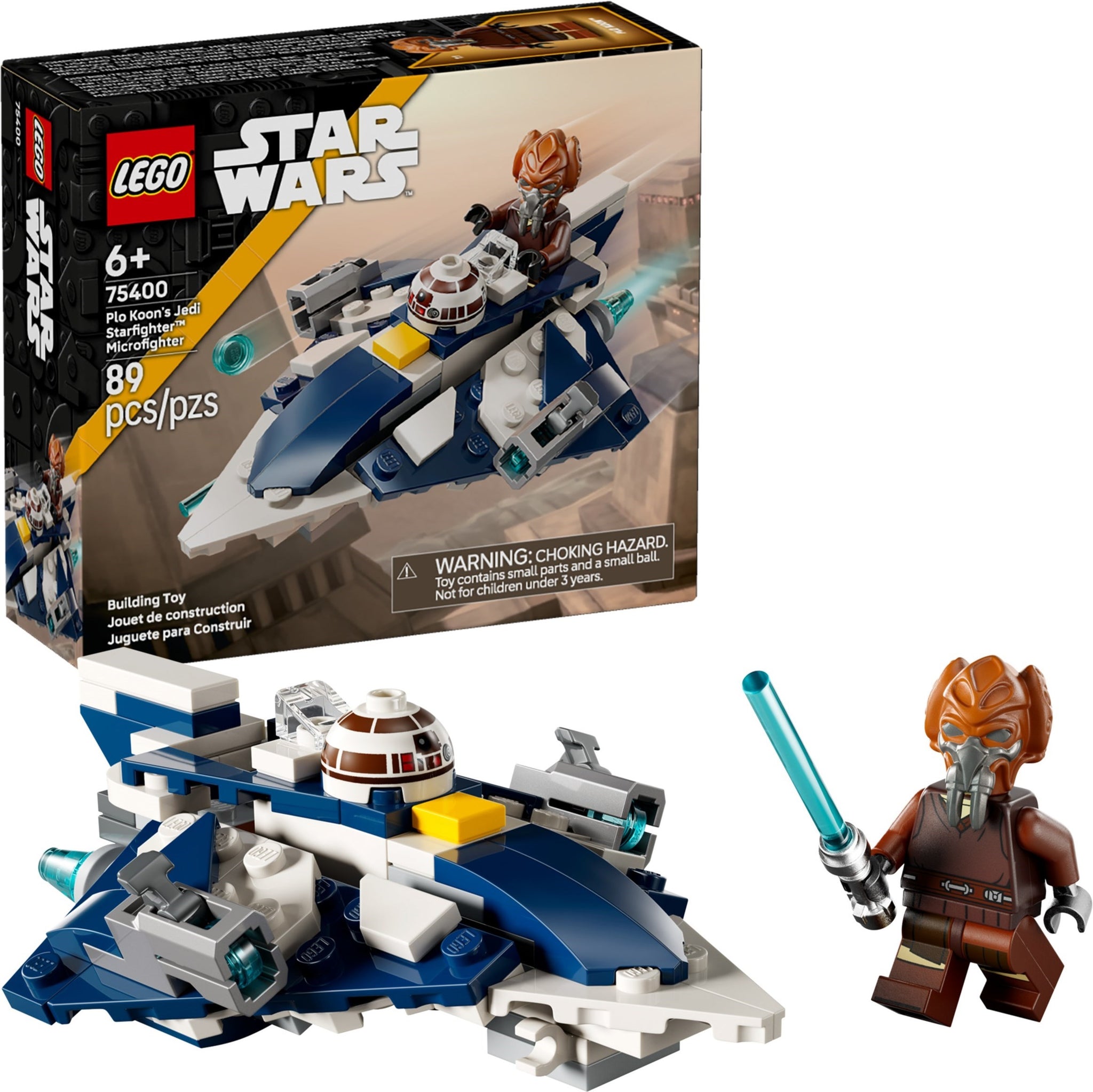 Plo Koon's Jedi Starfighter Microfighter | Star Wars | 75400