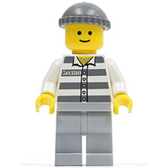 Police - Prisonnier 50380 Rayures de prisonnier, jambes gris clair, bonnet tricoté gris foncé | cty0028