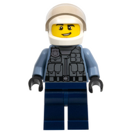 Police Officer - Sand Blue Police Jacket, Dark Blue Legs, White Helmet | cty1285