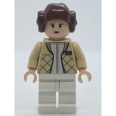 Princesse Leia - Tenue de Hoth, cheveux lisses avec chignons | sw0113a