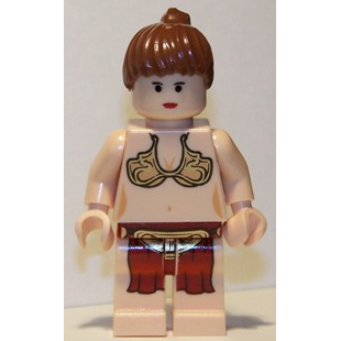 Princesse Leia - Tenue d'esclave de Jabba, queue de cheval châtain roux | sw0085a