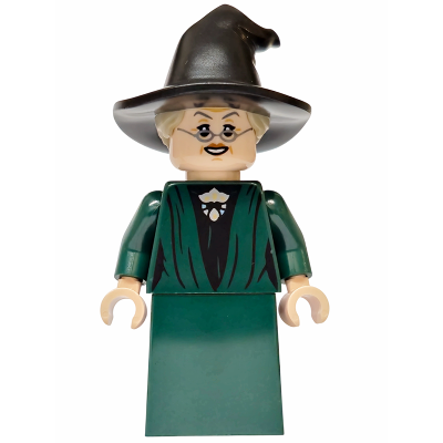 Professor Minerva McGonagall - Dark Green Robe, Plain Skirt, Hat with Hair | hp609
