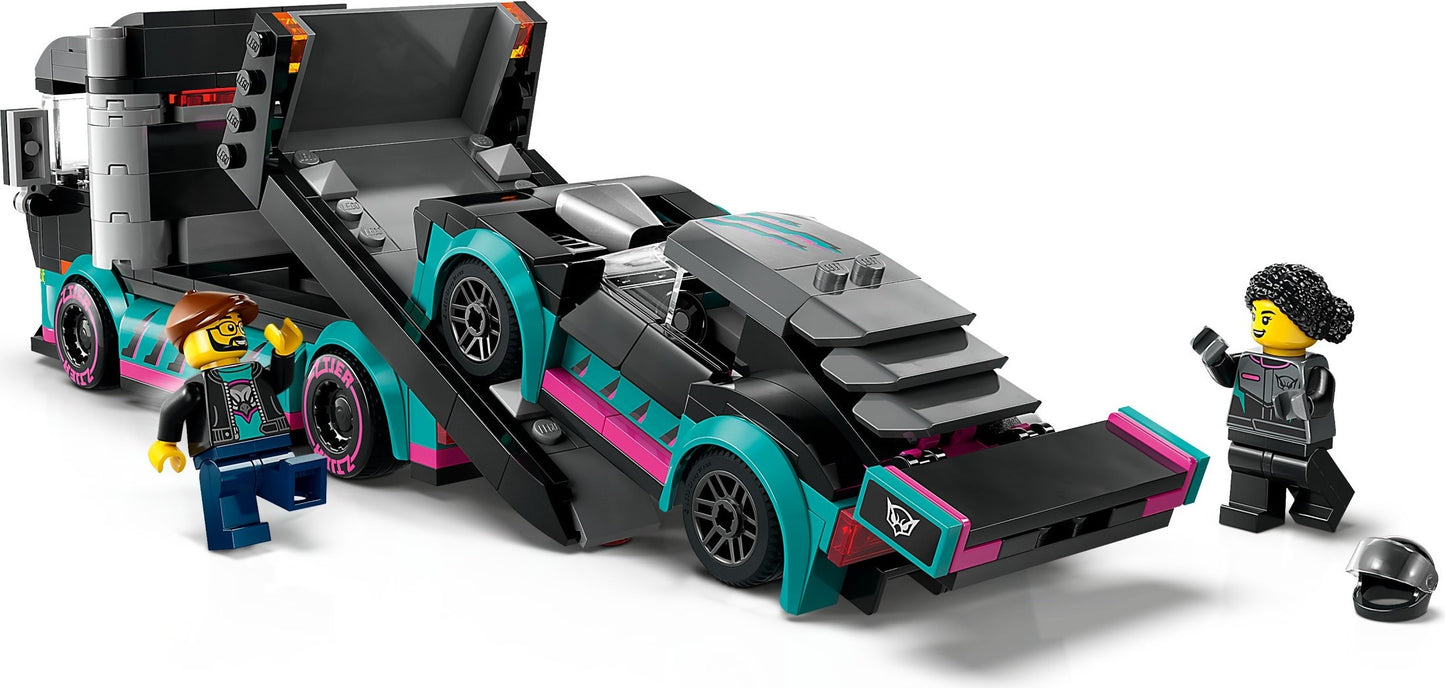 Race Car and Car Carrier Truck | City | 60406