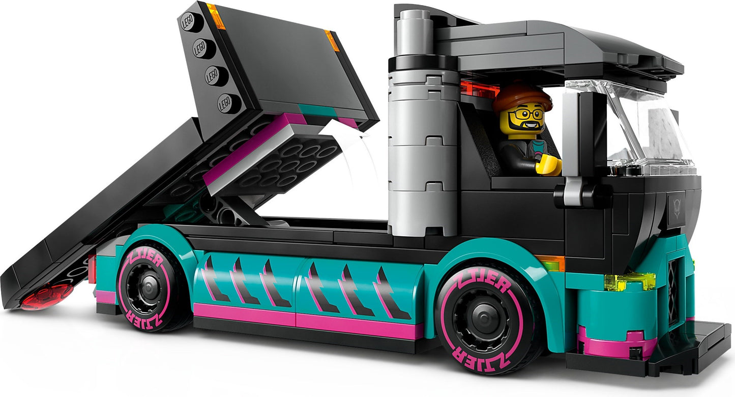 Race Car and Car Carrier Truck | City | 60406