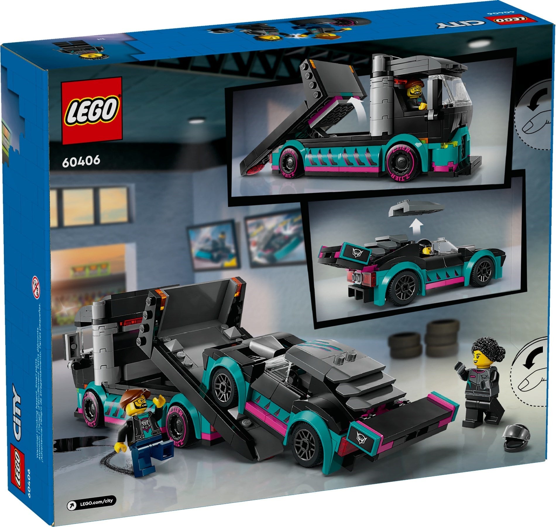 Race Car and Car Carrier Truck | City | 60406