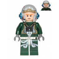 Pilote rebelle A-wing (Casque ouvert, combinaison vert foncé, air effrayé) (Arvel Crynyd) | sw0437