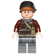 Soldat rebelle - Tête couleur nougat clair, casque avec bandeau gris foncé nacré (Soldat Calfor) | sw0805