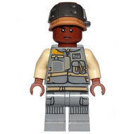 Soldat rebelle - Tête brun rougeâtre, casque avec bandeau gris foncé nacré (Caporal Tonc) | sw0806
