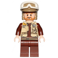 Soldat rebelle - Lunettes blanches, casque beige foncé, barbe châtain moyen (Caporal Rostok) | sw0804