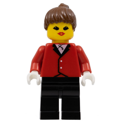 Red Riding Jacket - Black Legs, Brown Ponytail Hair | par014