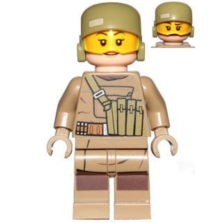 Resistance Trooper (Female) - Dark Tan Hoodie Jacket, Ammo Pouch, Helmet without Chin Guard | sw0853