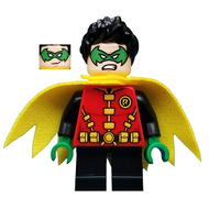 Robin - Green Mask and Hands, Black Short Legs, Yellow Scalloped Cape | sh0588
