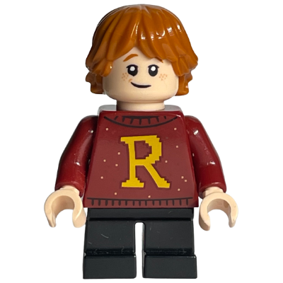 Ron Weasley - Pull rouge foncé avec la lettre R | hp207