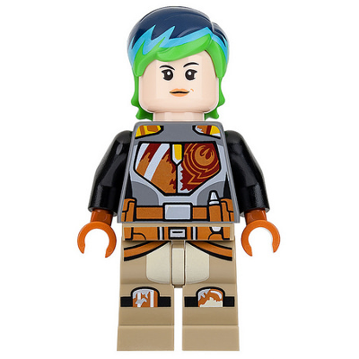 Sabine Wren - Bright Green and Dark Blue Hair | sw0742