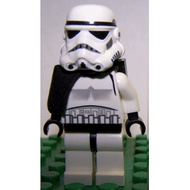 Sandtrooper - Épaulette noire (unie), sac à dos de survie, sans taches de saleté, casque avec motif pointillé sur la bouche et calotte noire unie | sw0271