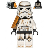 Sandtrooper - Orange Pauldron, Survival Backpack, Dirt Stains, Balaclava Head Print and Helmet with Dotted Mouth Pattern | sw0364