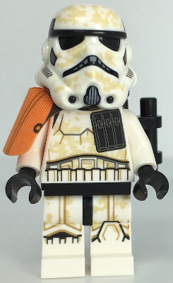 Sandtrooper Squad Leader (Captain) - Dual Molded Helmet, Orange Pauldron, Ammo Pouch, Dirt Stains, Survival Backpack, Frown | sw1132