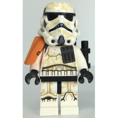 Sandtrooper Squad Leader (Captain) - Dual Molded Helmet, Orange Pauldron, Ammo Pouch, Dirt Stains, Survival Backpack, Frown | sw1132
