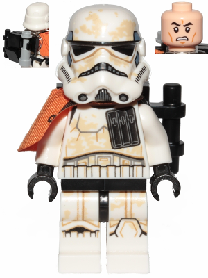 Sandtrooper Squad Leader (Captain) - Orange Pauldron, Ammo Pouch, Dirt Stains, Survival Backpack | sw0961