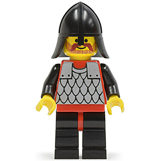 Scale Mail - Red with Black Arms, Black Legs with Red Hips, Black Neck-Protector | cas149