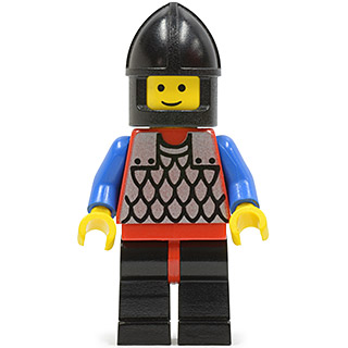 Scale Mail - Red with Blue Arms, Black Legs with Red Hips, Black Chin-Guard | cas147