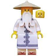 Sensei Wu - Le film LEGO Ninjago, robe blanche, sandales Zori | njo0315