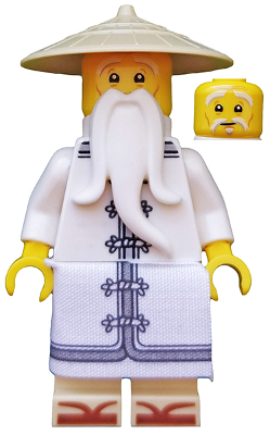 Sensei Wu - The LEGO Ninjago Movie, White Robe, Zori Sandals | njo0315