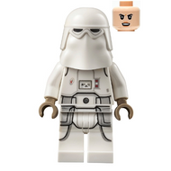 Snowtrooper - Female, Printed Legs, Dark Tan Hands, Light Nougat Head, Angry Smile | sw1178