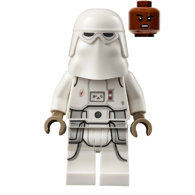 Snowtrooper - Male, Printed Legs, Dark Tan Hands, Reddish Brown Head, Grimace | sw1179