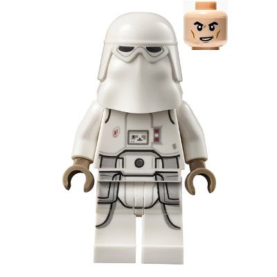 Snowtrooper, Printed Legs, Dark Tan Hands, Cheek Lines, Lopsided Grin | sw1181