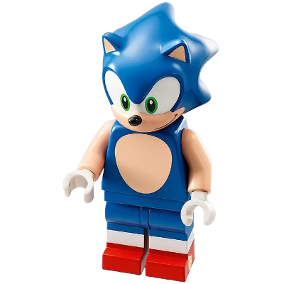 Sonic the Hedgehog - Light Nougat Face and Arms, Grin to Left | son004