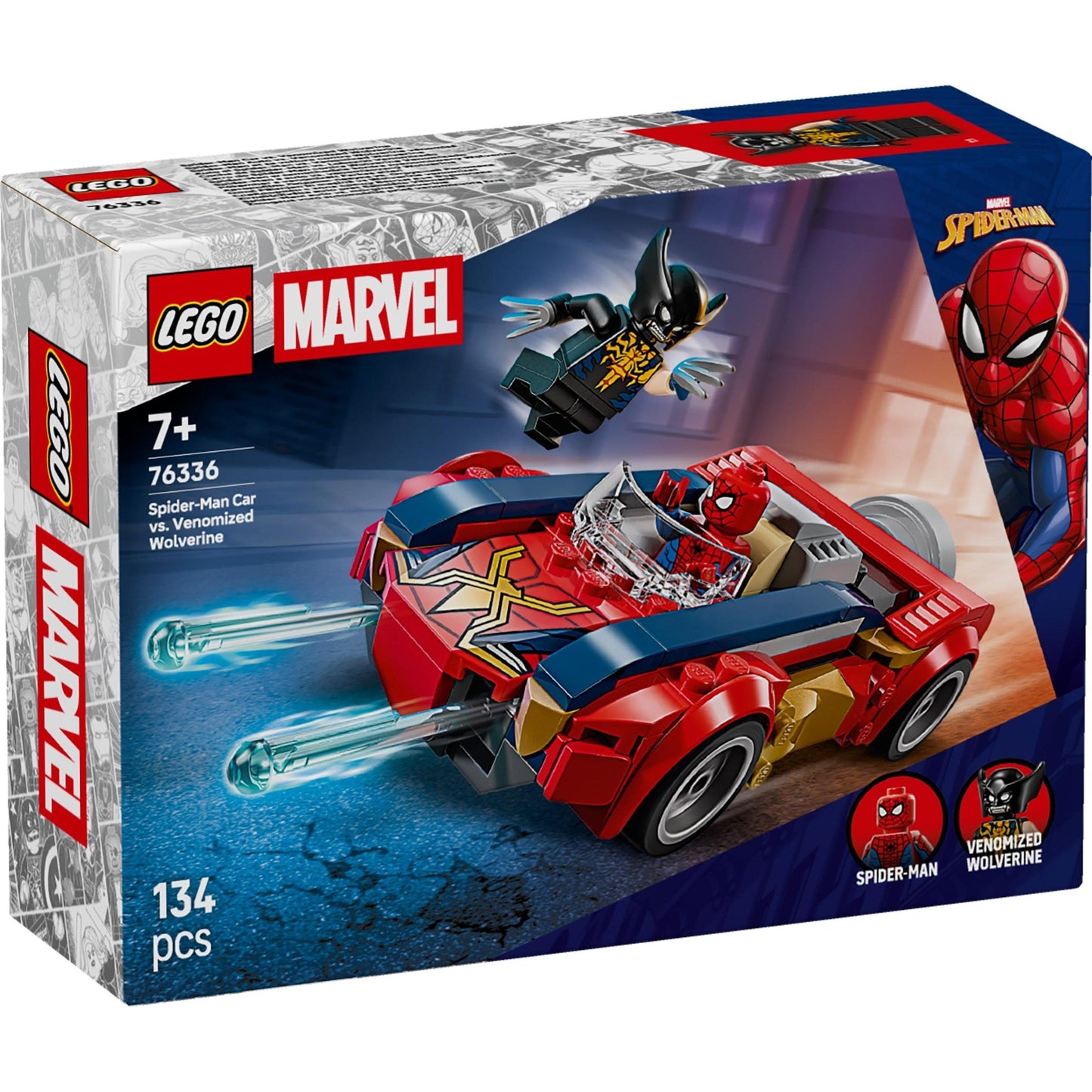 Spider-Man Car vs. Venomized Wolverine | Marvel Super Heroes | 76336