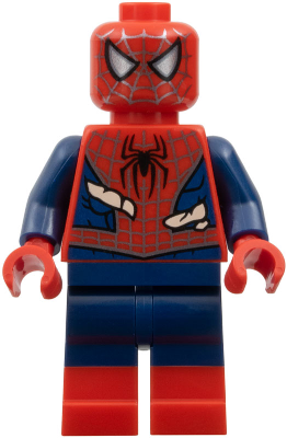 Spider-Man - Bras et jambes bleu foncé, bottes rouges, toile argentée, déchirures sur le costume couleur nougat clair | sh1057