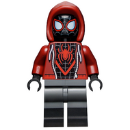Spider-Man (Miles Morales) - Capuche rouge foncé, bas des jambes noirs | sh0679