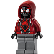 Spider-Man (Miles Morales) - Capuche rouge foncé, jambes gris bleuâtre foncé | sh0943