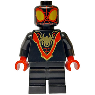 Spider-Man (Miles « Spin » Morales) - Jambes noires mi-longues, logo araignée doré | sh0950