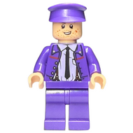 Stanley (Stan) Shunpike - Knight Bus Conductor Uniform with Black Tie and Lavender Shirt | hp546