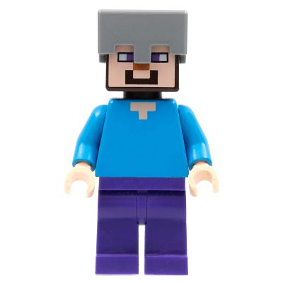 Steve (Light Nougat) - Dark Purple Legs, Flat Silver Helmet | min016