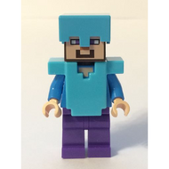 Steve (Light Nougat) - Dark Purple Legs, Medium Azure Helmet and Armor | min020