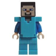 Steve (Nougat clair) - Jambes et armure bleu azur moyen | min042