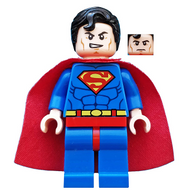 Superman - Blue Suit, Starched Fabric Cape, Frown / Lopsided Grin | sh0003